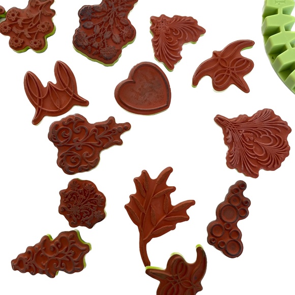 Inkadinkado Stamping Gear Set New and Used 40 Stamps 3 Circle Wheels 3 Blocks - Picture 11 of 13